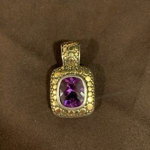 Beautiful John Hardy 18K gold and Amethyst pendant